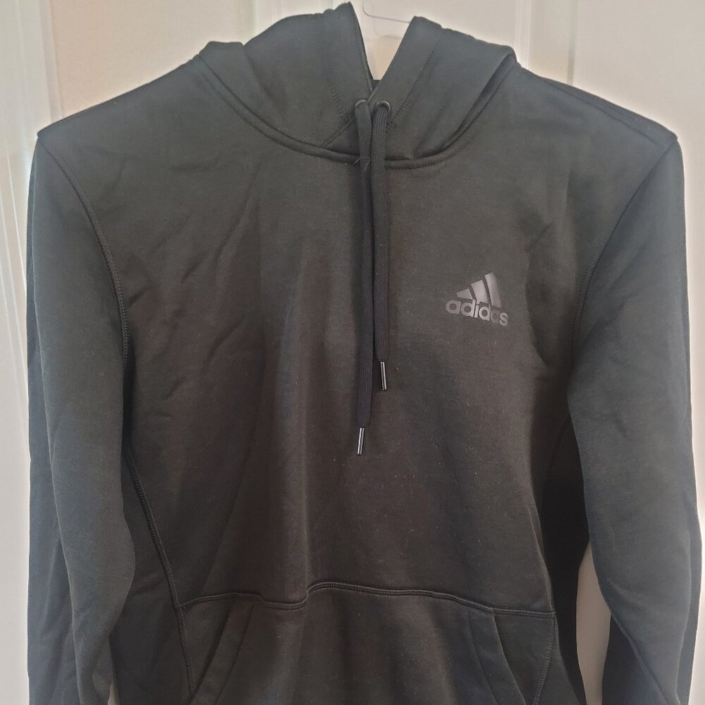 Adidas Men's Climawarm Hoodie Black Size Small Pullover 100% Polyester